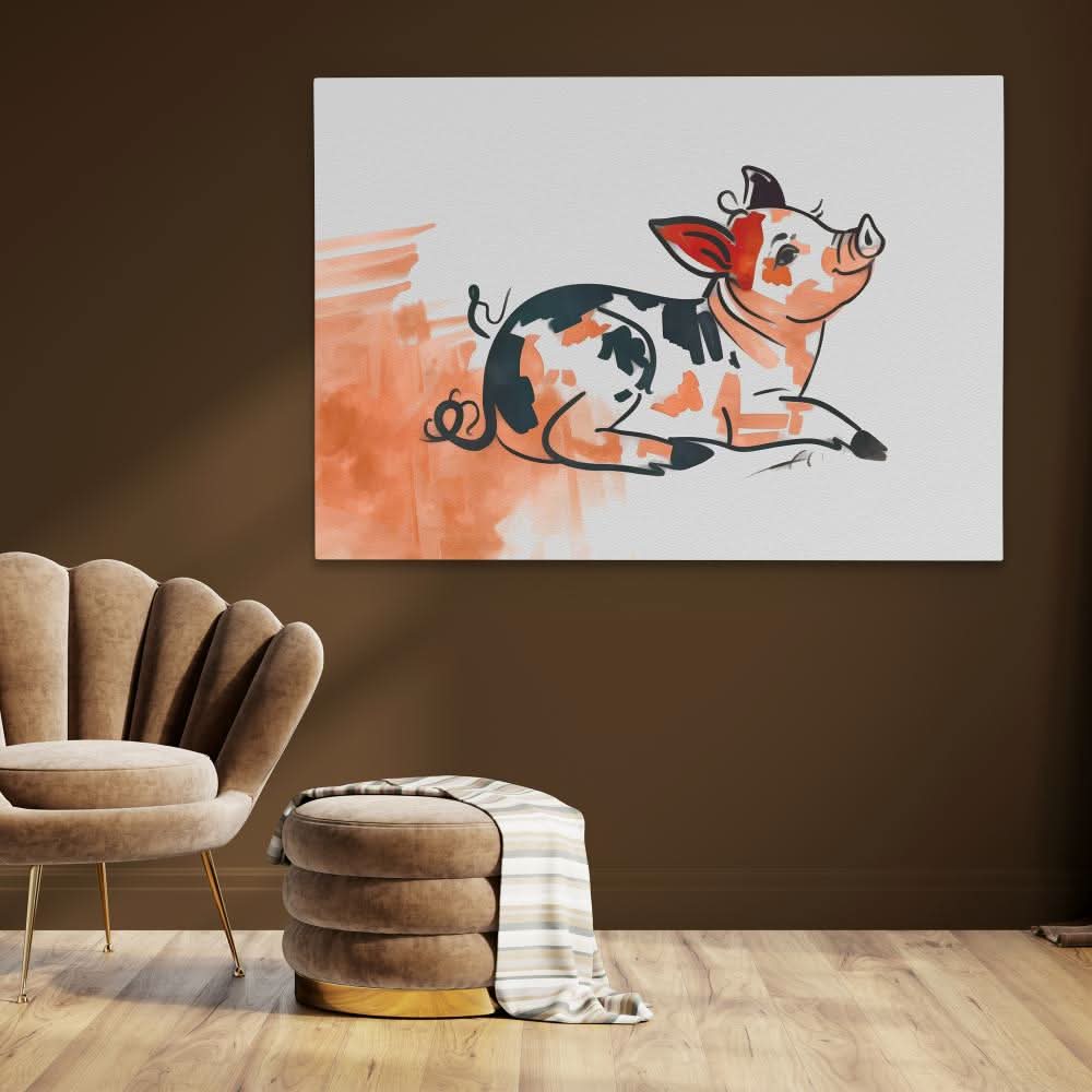 Little Piggy - Large Canvas Print