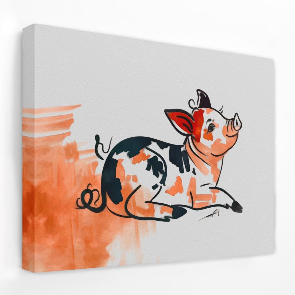 Little Piggy - Animals Canvas Wall Art