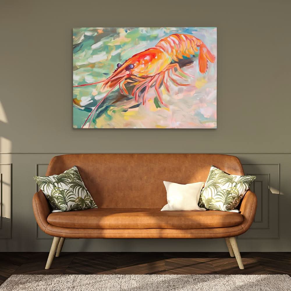 Lobster in Motion - Large Canvas Print