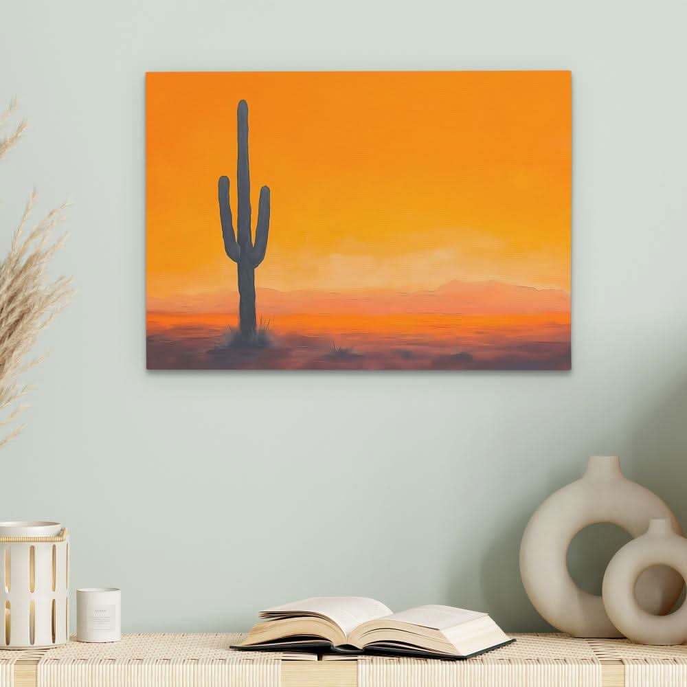 Lone Texas Cactus - Country and Farm Art for Lounge