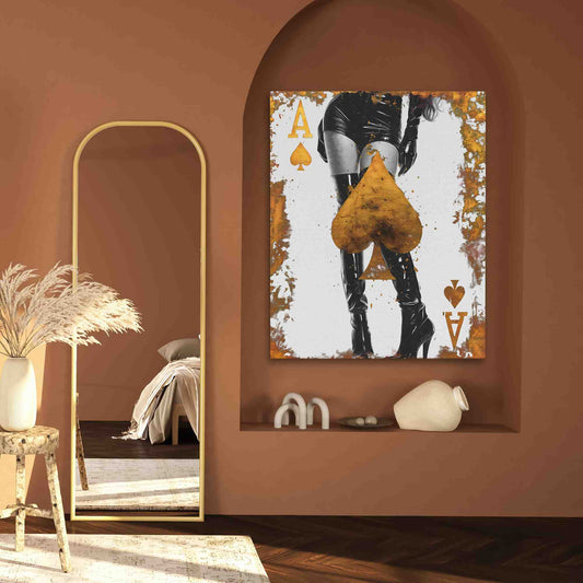 Long Legs Ace - Pop Art Wall Art in Black Frame