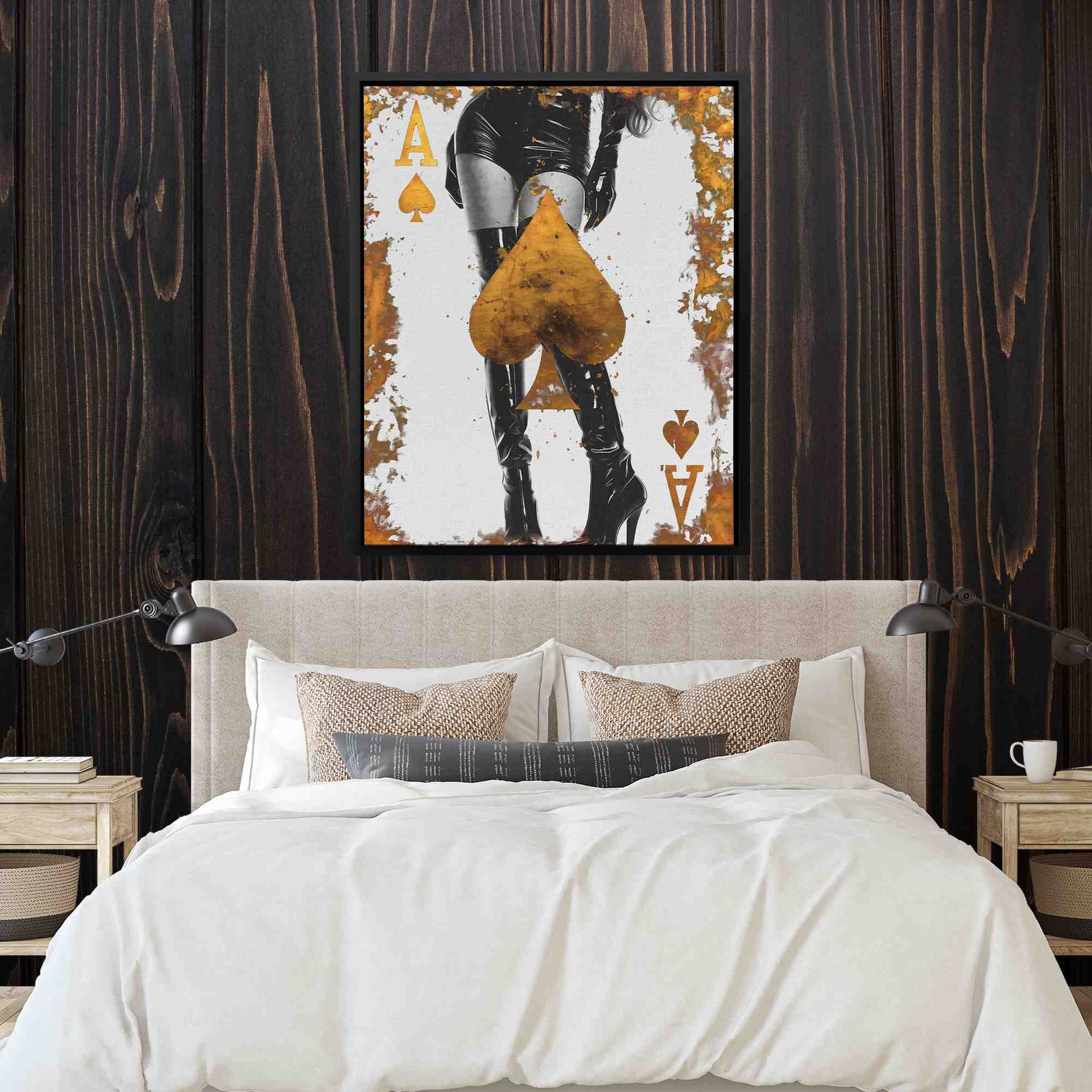 Long Legs Ace - Gold Wall Art for Game Room
