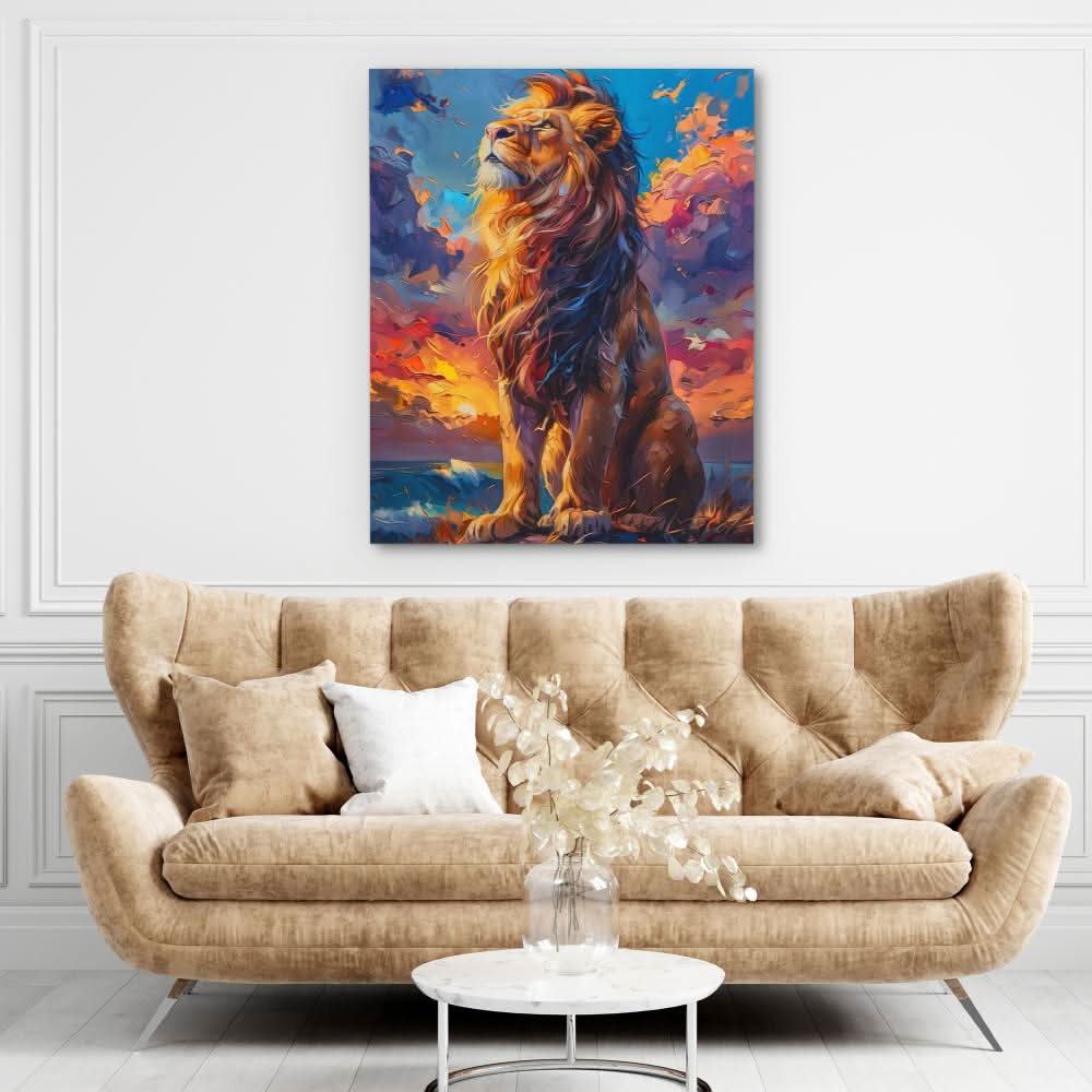 Looking to the Heavens - Modern Colorful Canvas Wall Art