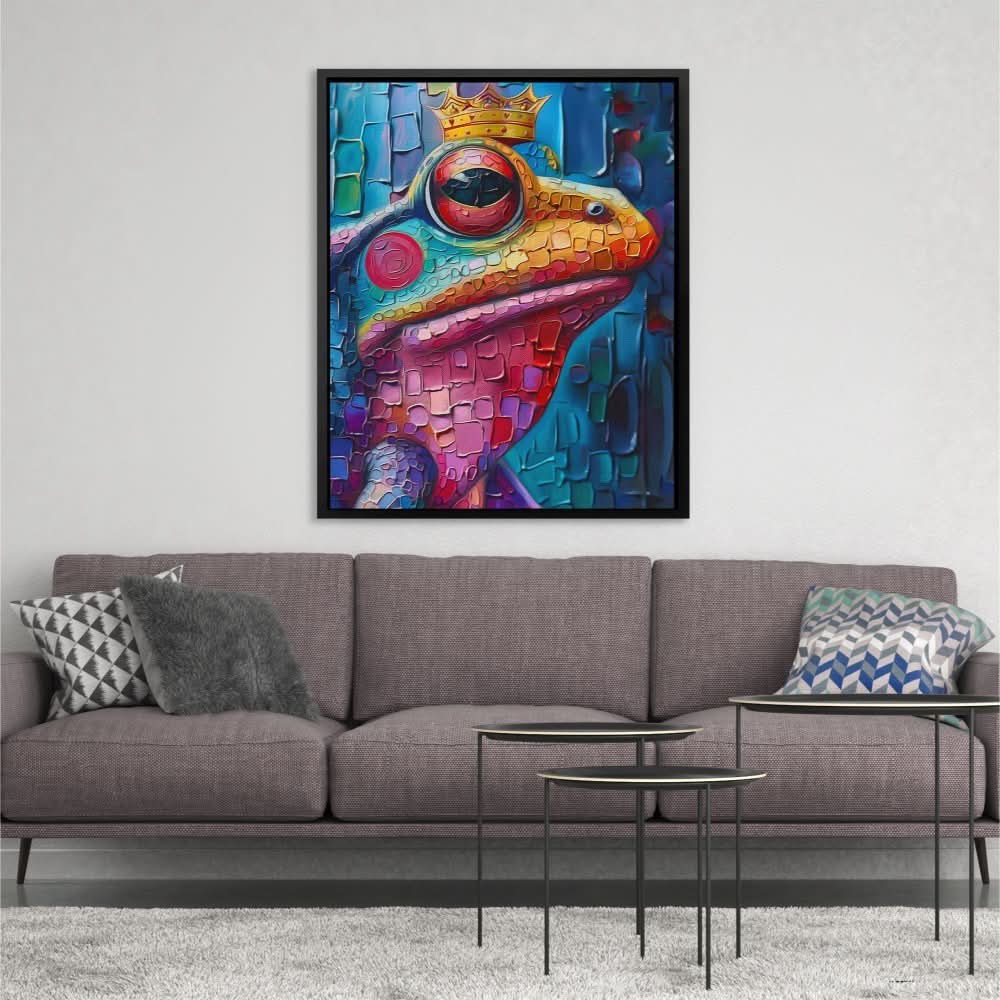 Lord Frog - Fantasy Colorful Canvas Wall Art
