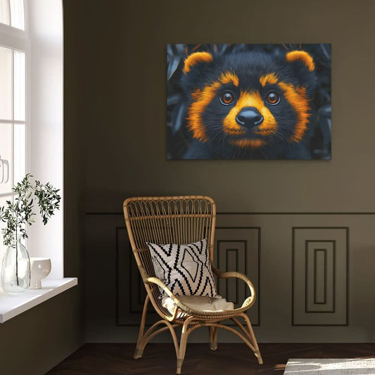 Lovable Furry Animal - Wall Art in Black Frame