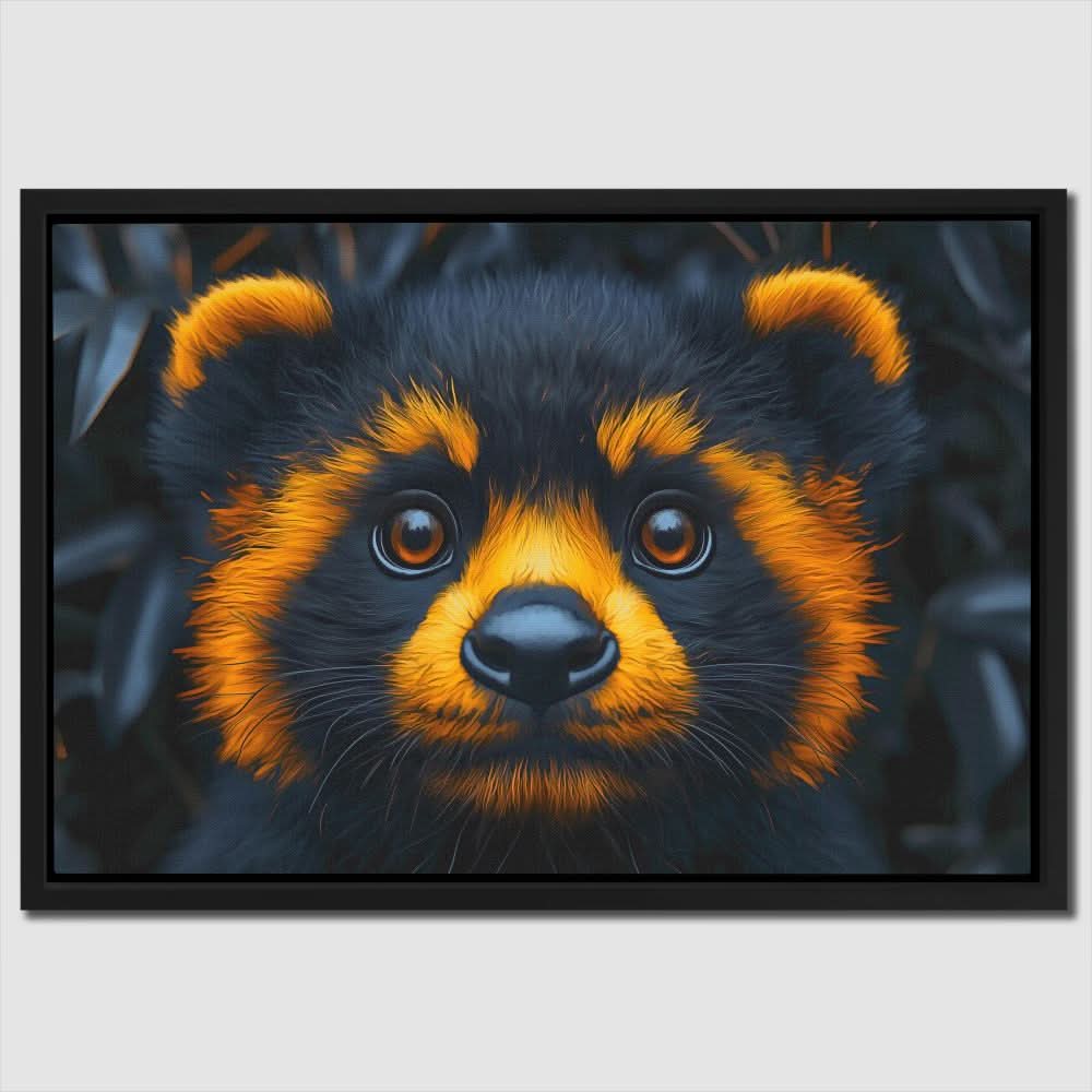 Lovable Furry Animal - Black Baby Animal Canvas Print