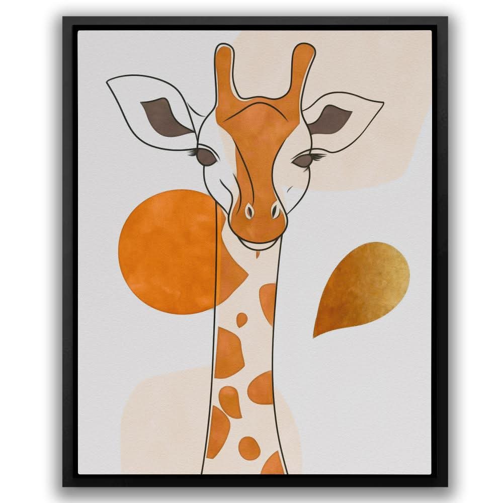 Loving Giraffe Minimal - Animals Art for Kids Room