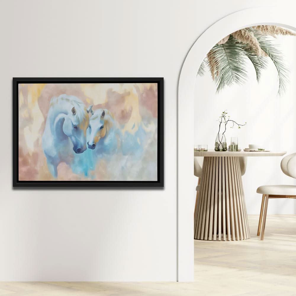 Loving Horses - Large Canvas Print