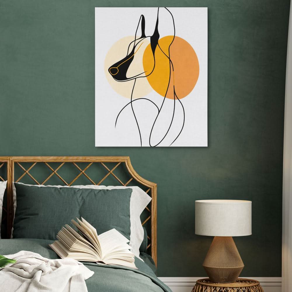 Loyal Companion - Dog Wall Art in Black Frame