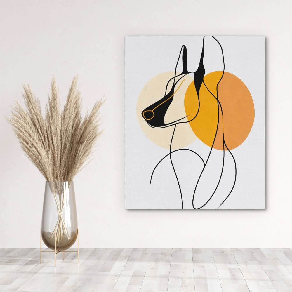 Loyal Companion - Contemporary Neutral Canvas Wall Art