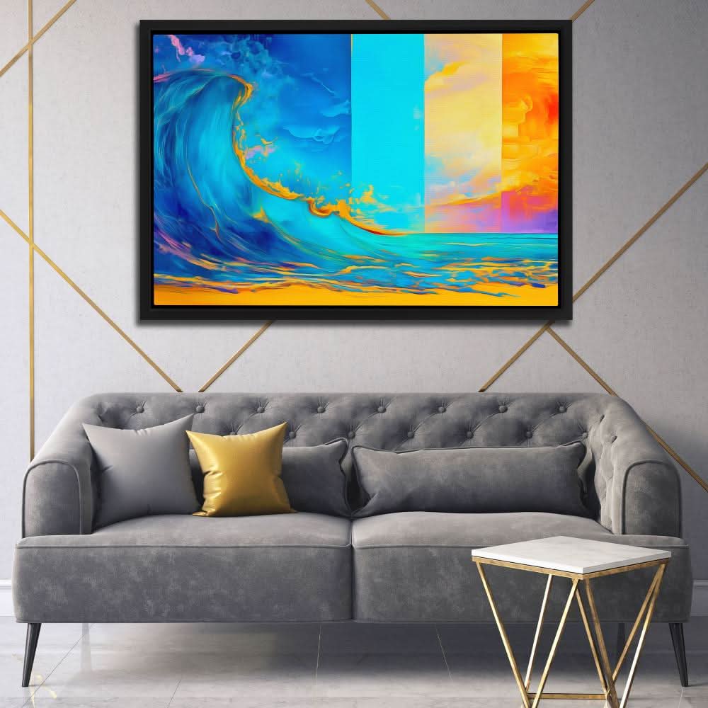 Lucid Beach Dreams - Large Abstract Canvas Print