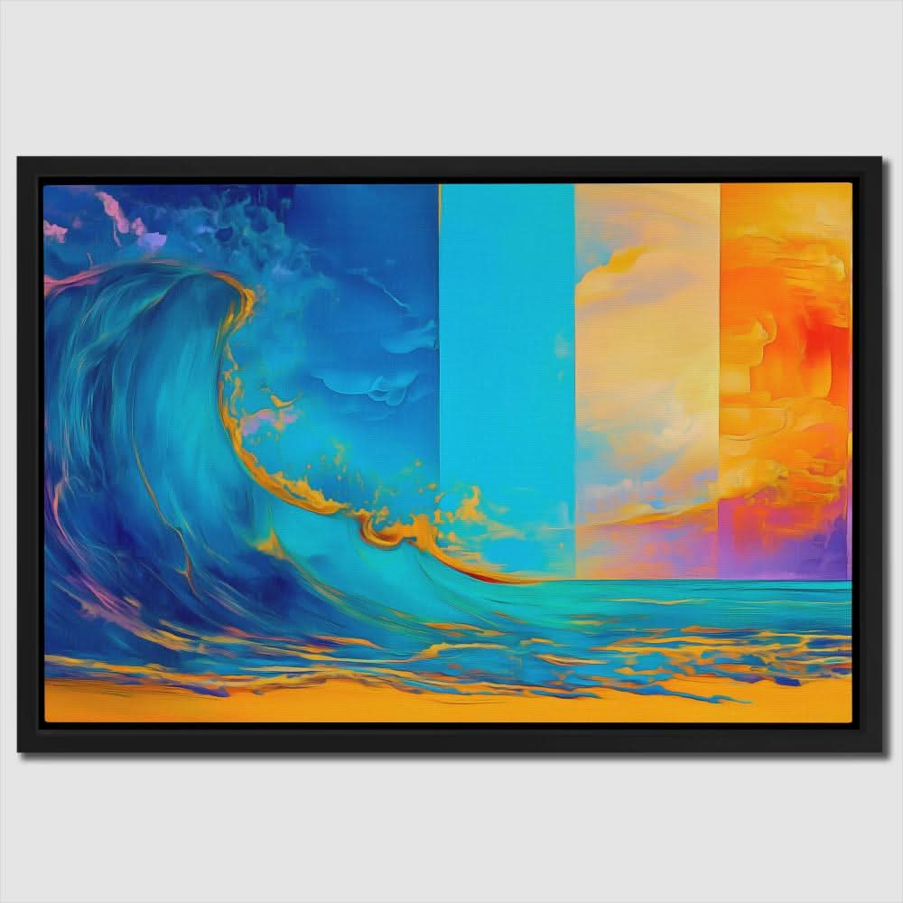 Lucid Beach Dreams - Abstract Blue Canvas Wall Art