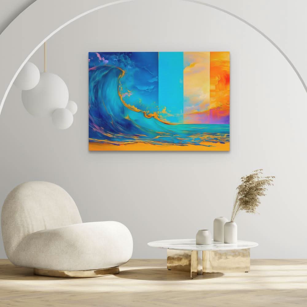 Lucid Beach Dreams - Blue Bold Canvas Print