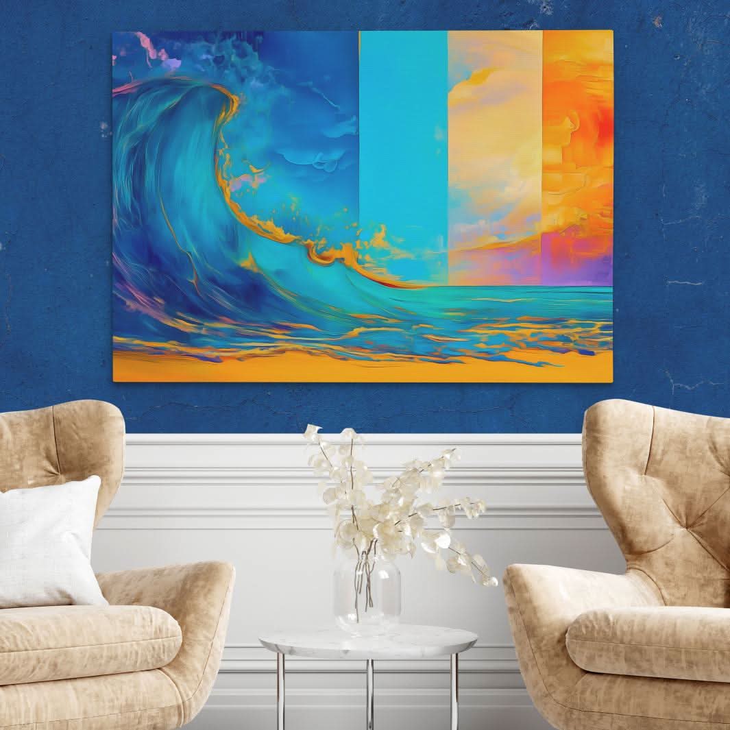 Lucid Beach Dreams - Blue Wall Art for Studio