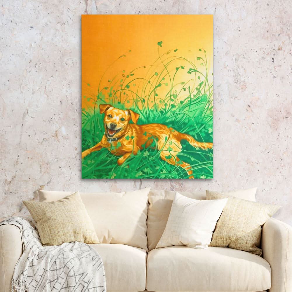 Lucky Dog - Animals Art for Hallway