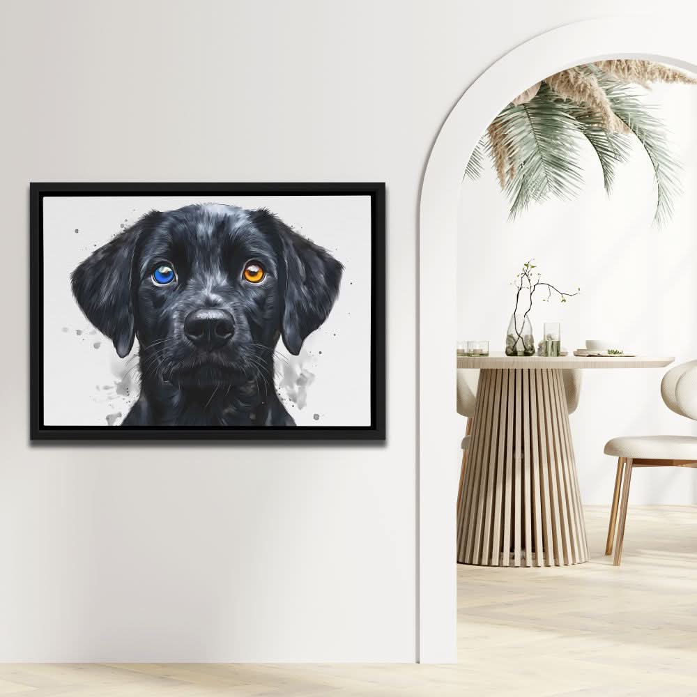 Lucky Eye - Modern Wall Art in Black Frame