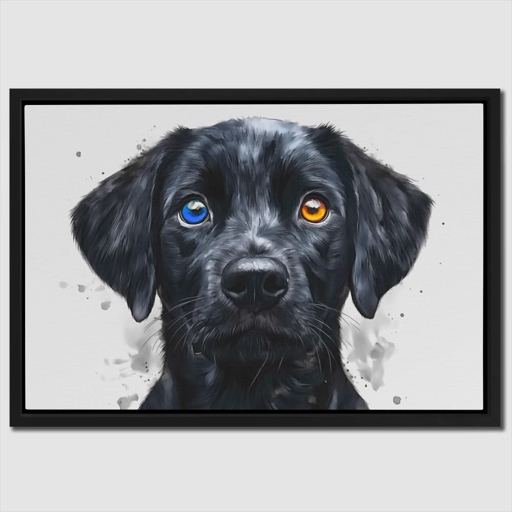 Lucky Eye - Black Baby Animal Canvas Print