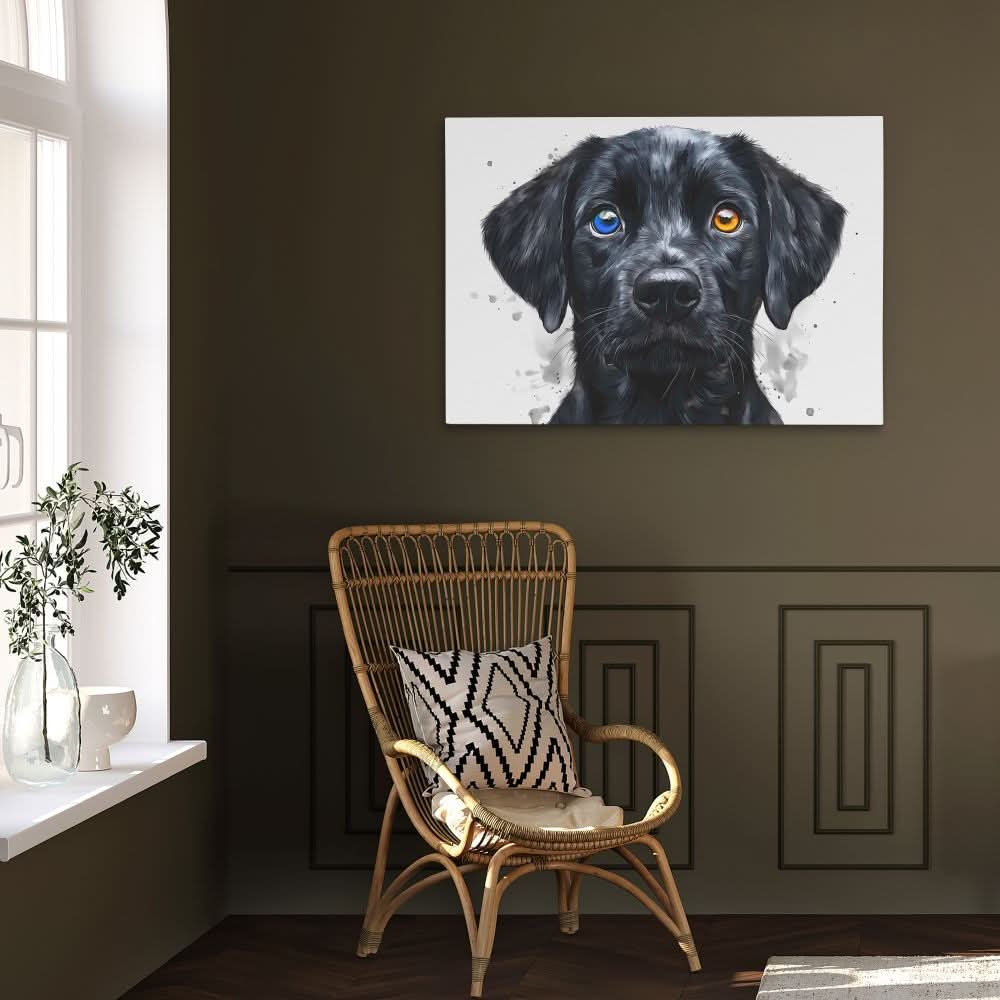 Lucky Eye - Baby Animal Wall Art in Black Frame