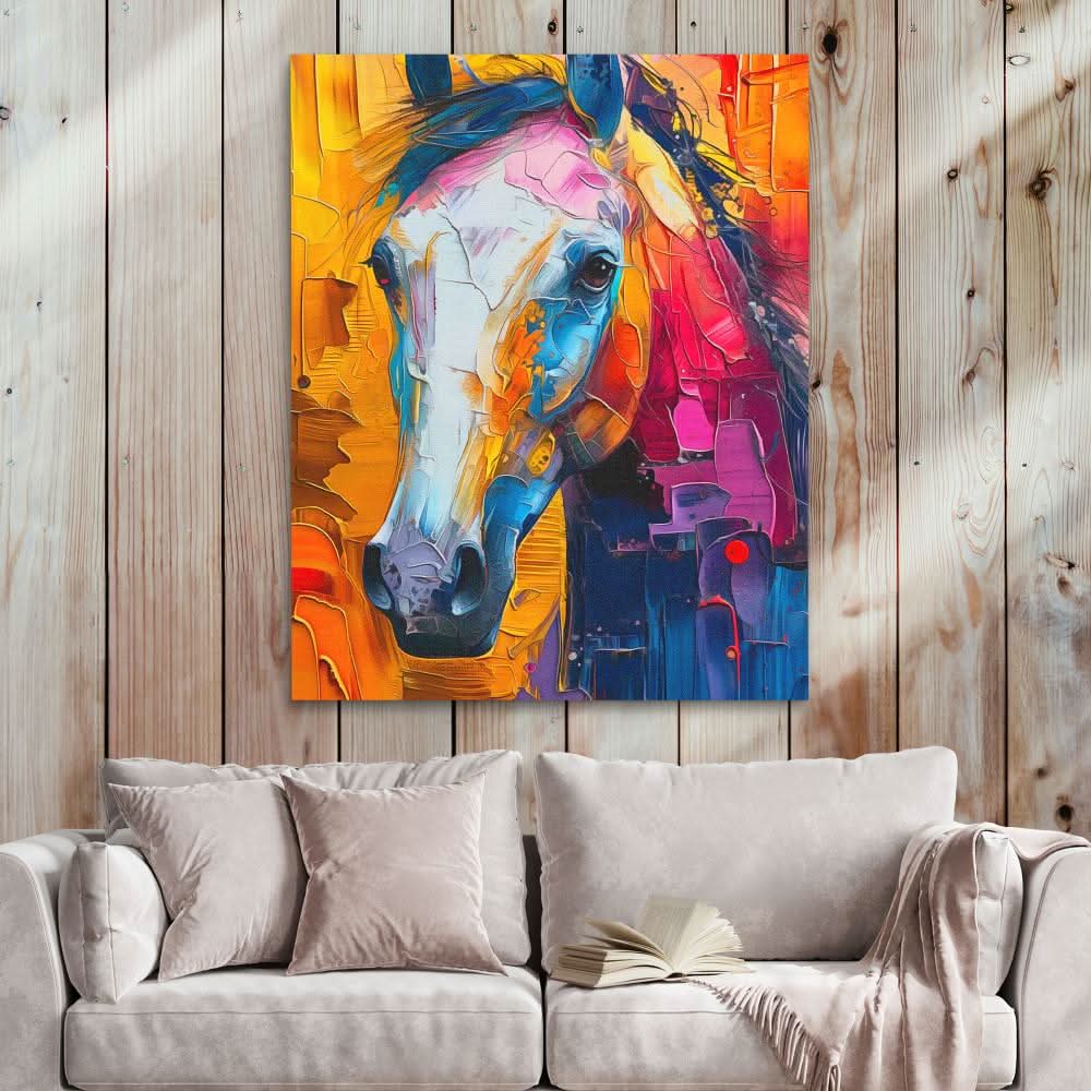 Luminous Allure - Eclectic Wall Art in Black Frame