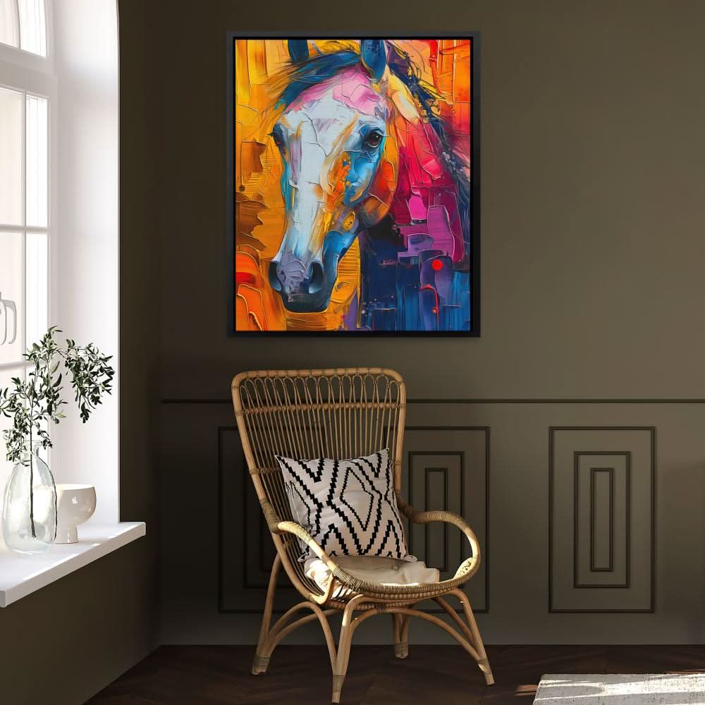 Luminous Allure - Abstract Wall Art in Black Frame