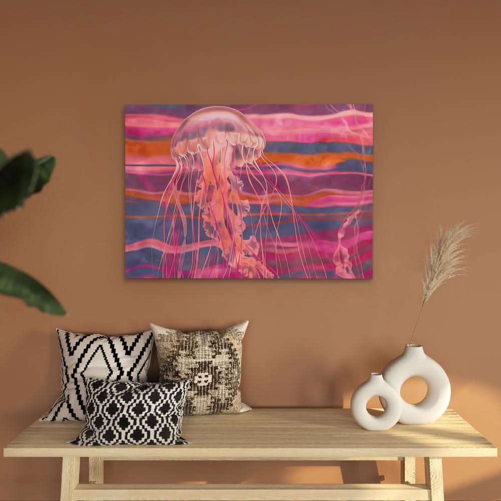 Luminous Jellyfish - Large Modern Canvas Print