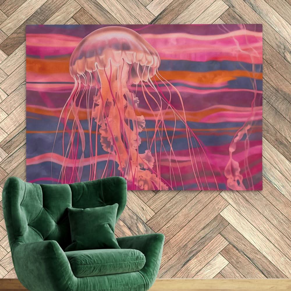 Luminous Jellyfish - Fish Art for Bedroom
