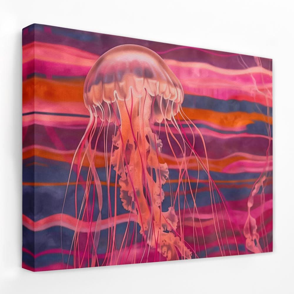 Luminous Jellyfish - Fish Canvas Wall Art