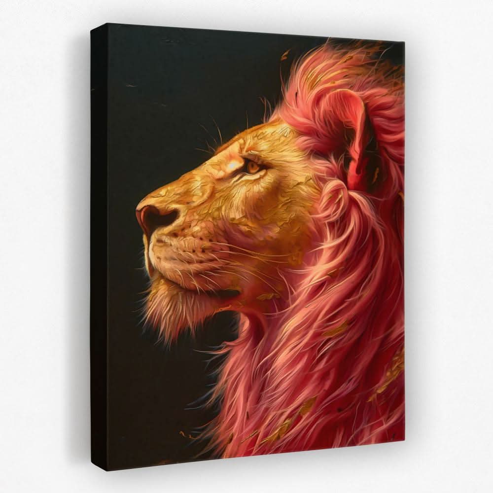 Luminous Lion - Animals Canvas Wall Art