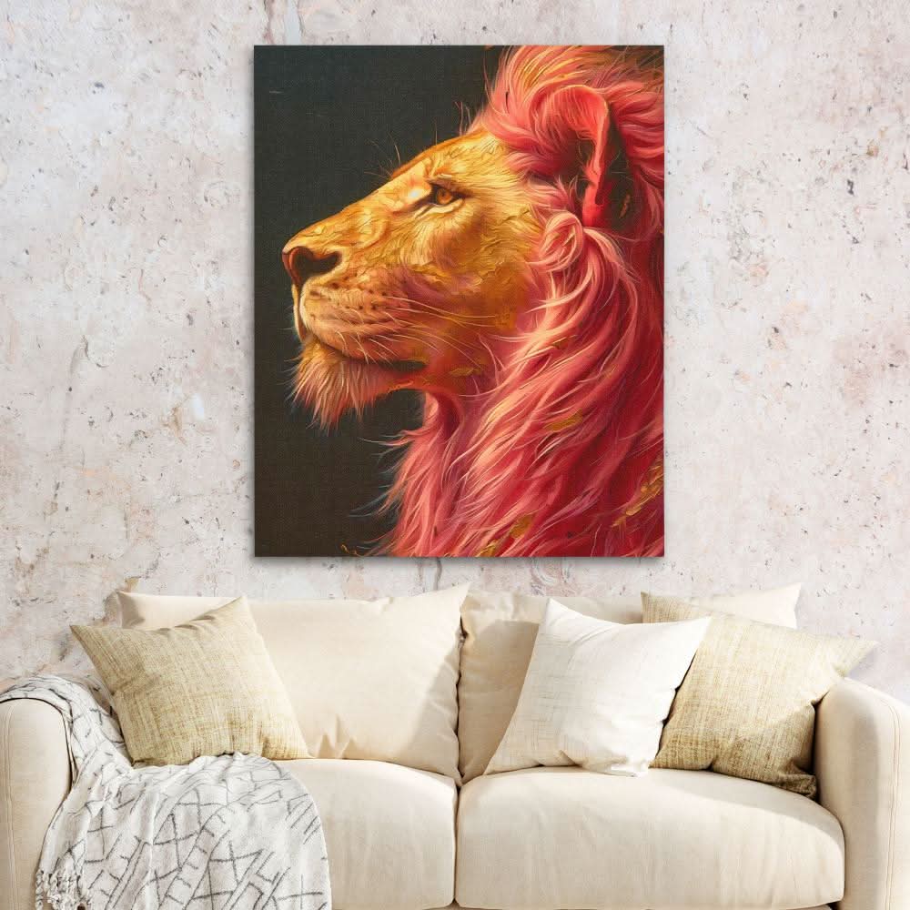 Luminous Lion - Large Canvas Print