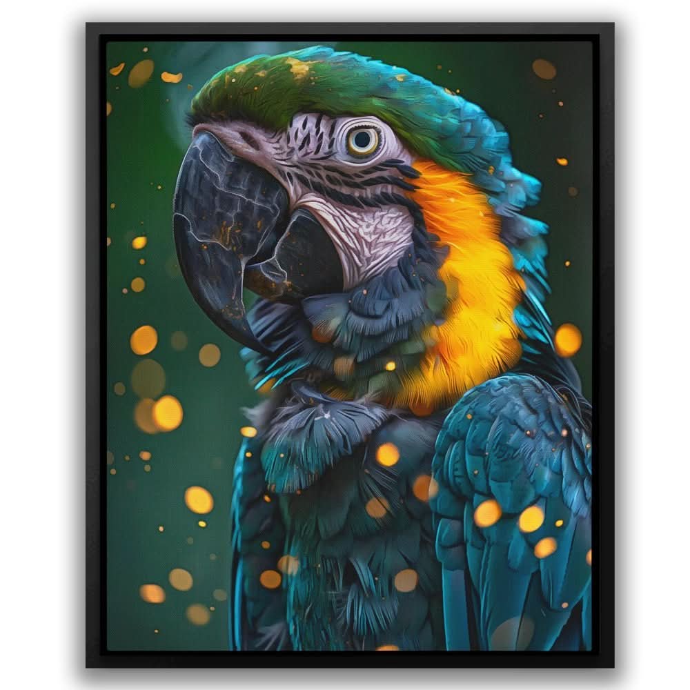 Luminous Perch - Colorful Canvas Wall Art