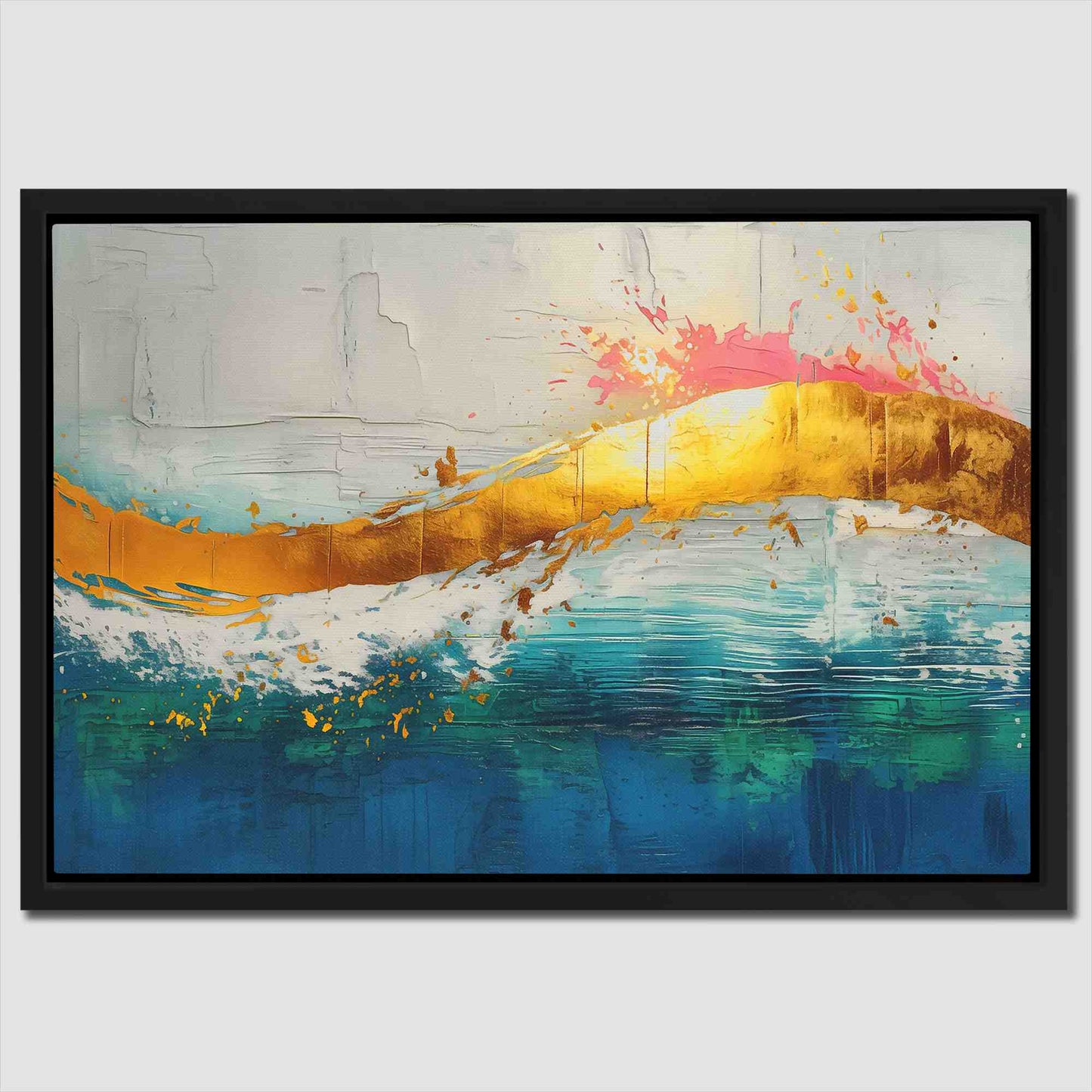 Luminous Wave - Gold Canvas Print