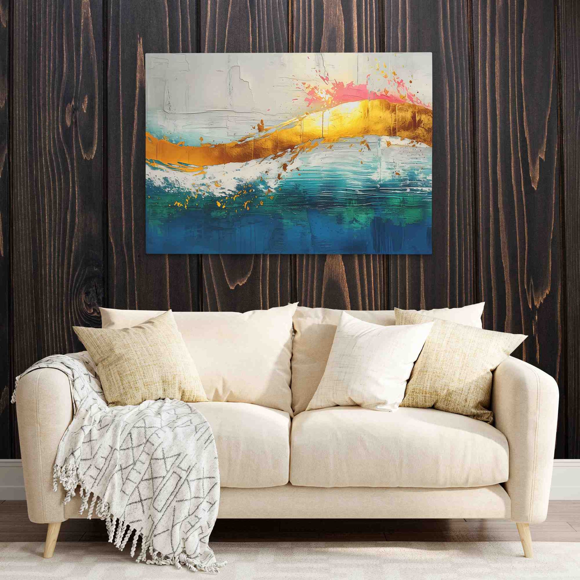 Luminous Wave - Large Abstract Canvas Print