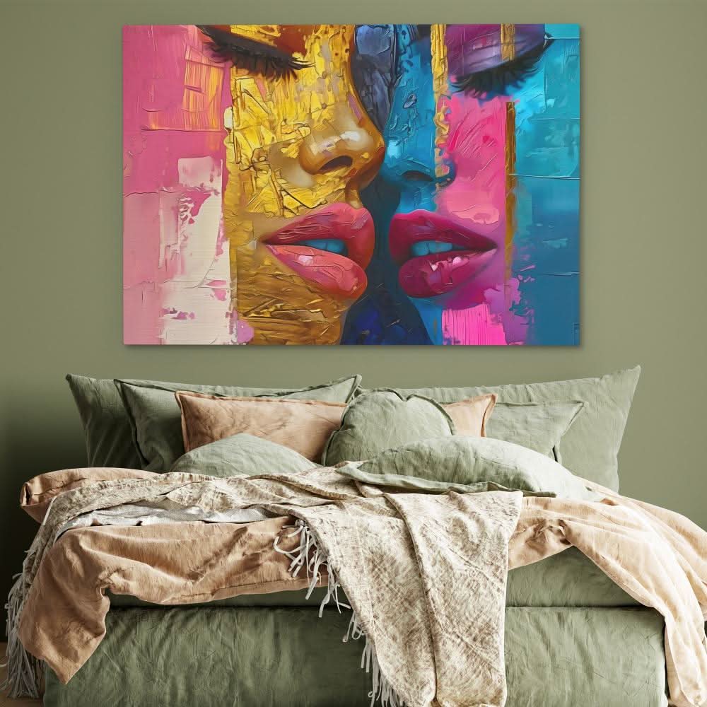 Luscious Lady Lips - Gay Wall Art in Black Frame