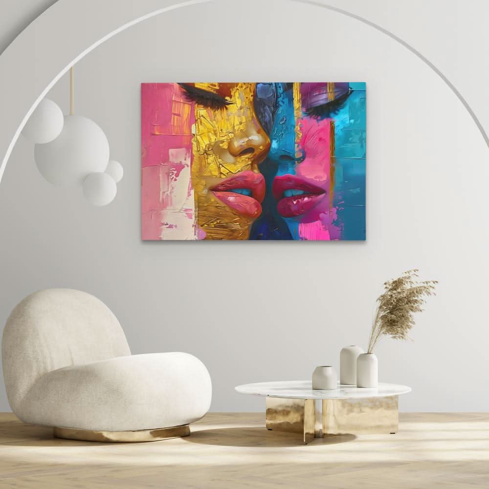 Luscious Lady Lips - Modern Colorful Canvas Wall Art