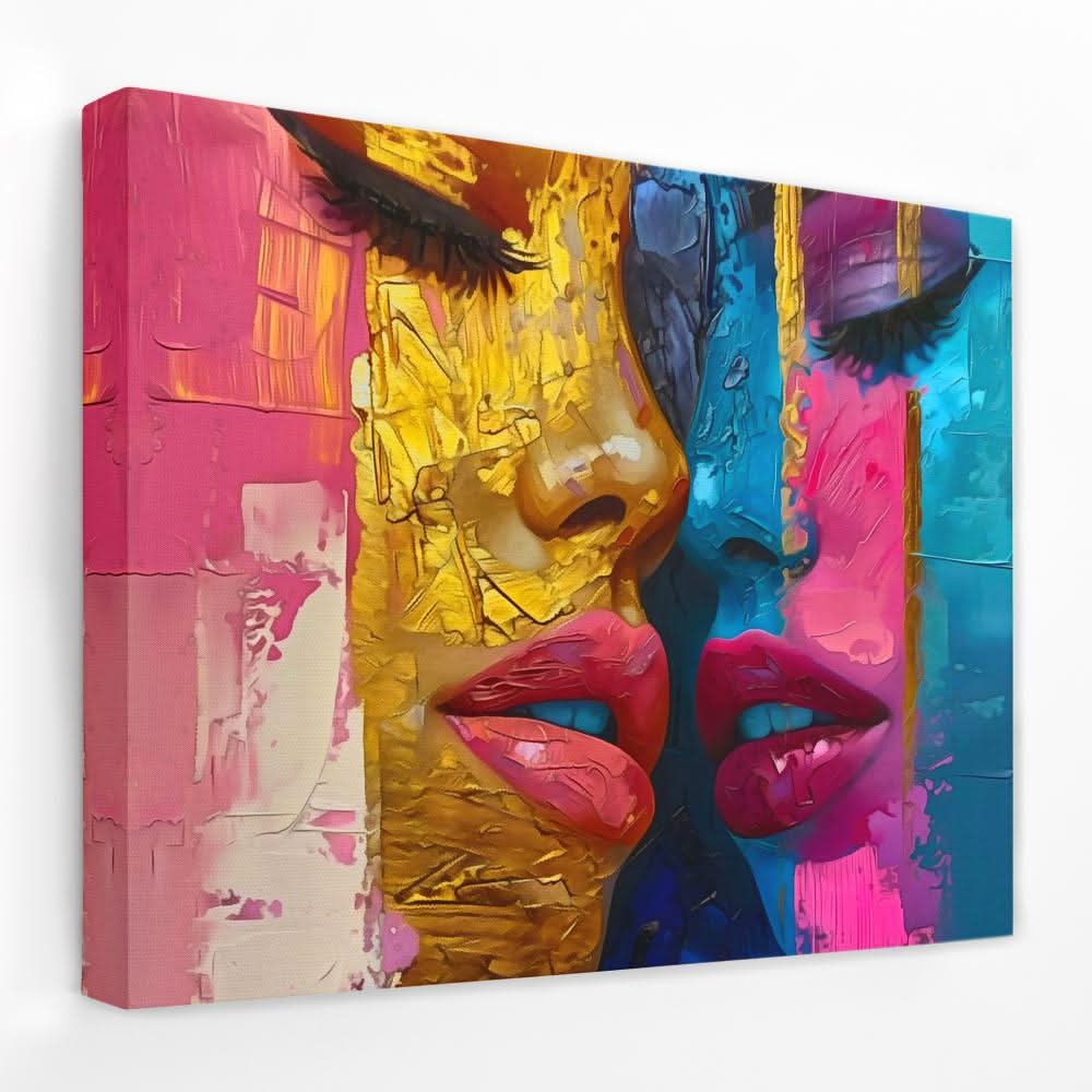Luscious Lady Lips - Female Canvas Wall Art