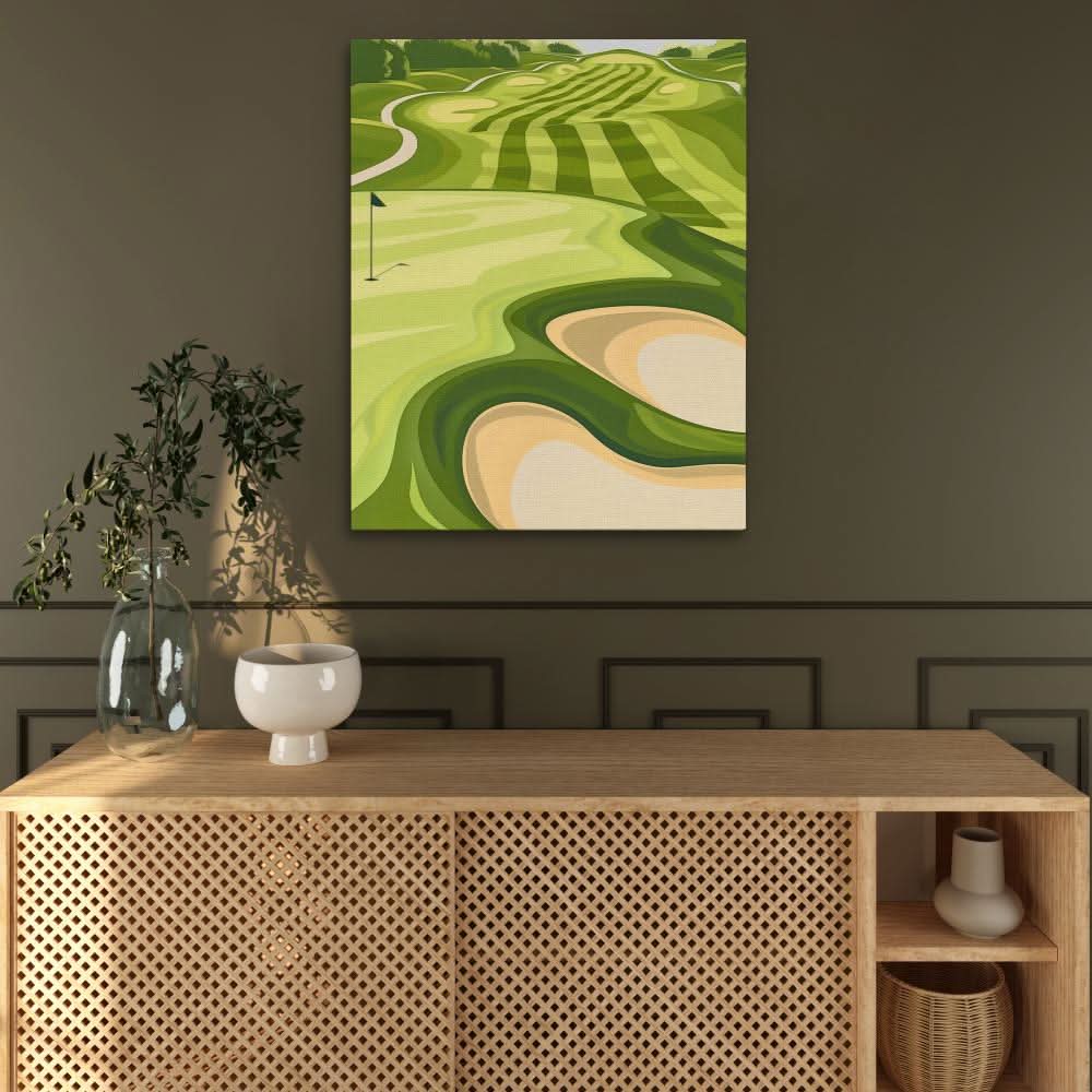 Lush Green Fairways - Golf Art for Home Office