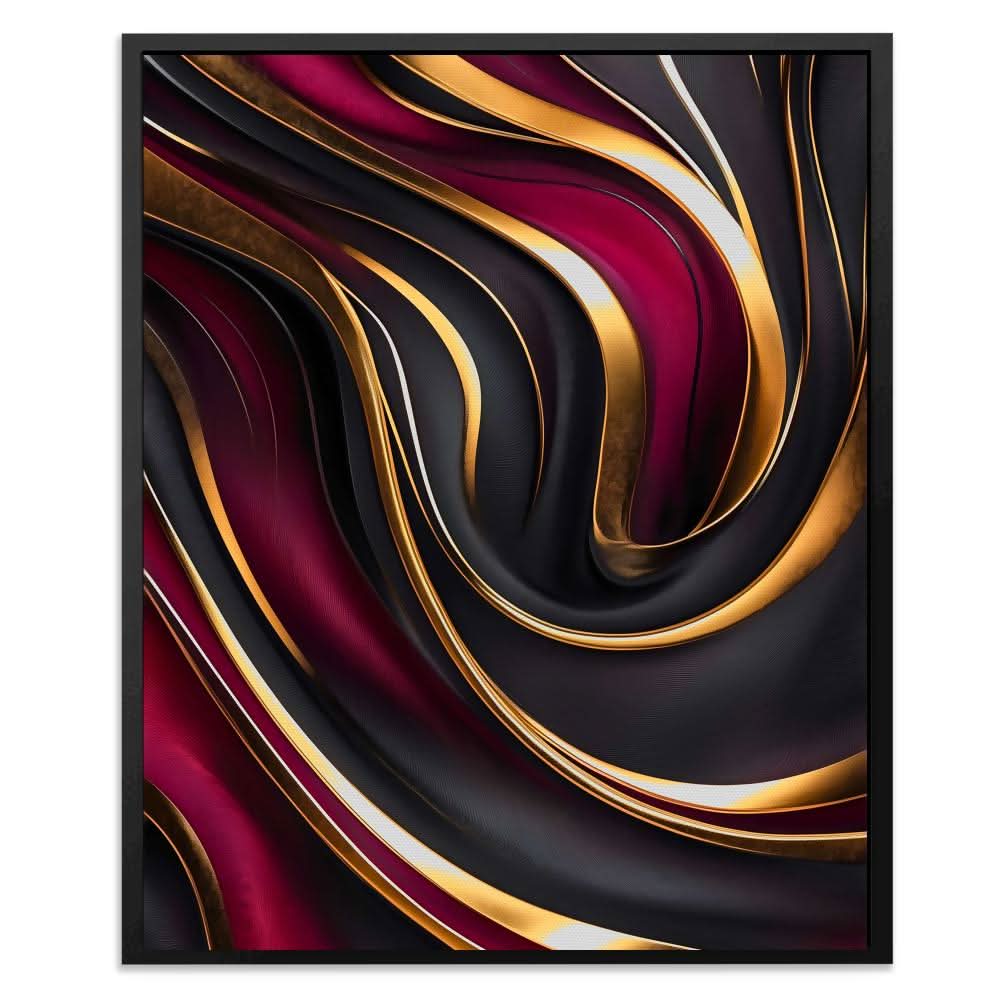 Luxurious Bursts - Modern Black and Gold Canvas Wall Art