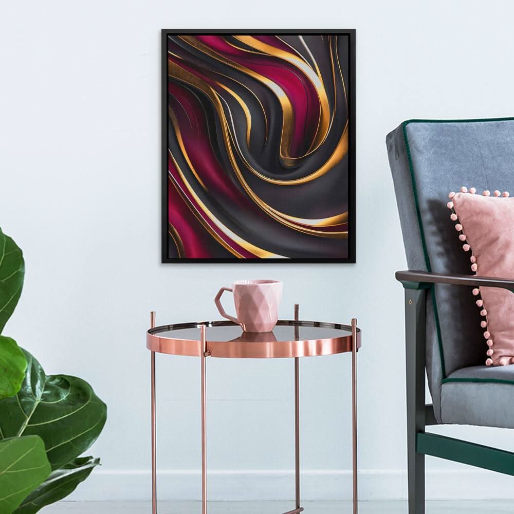 Luxurious Bursts - Black Wall Art for Hallway