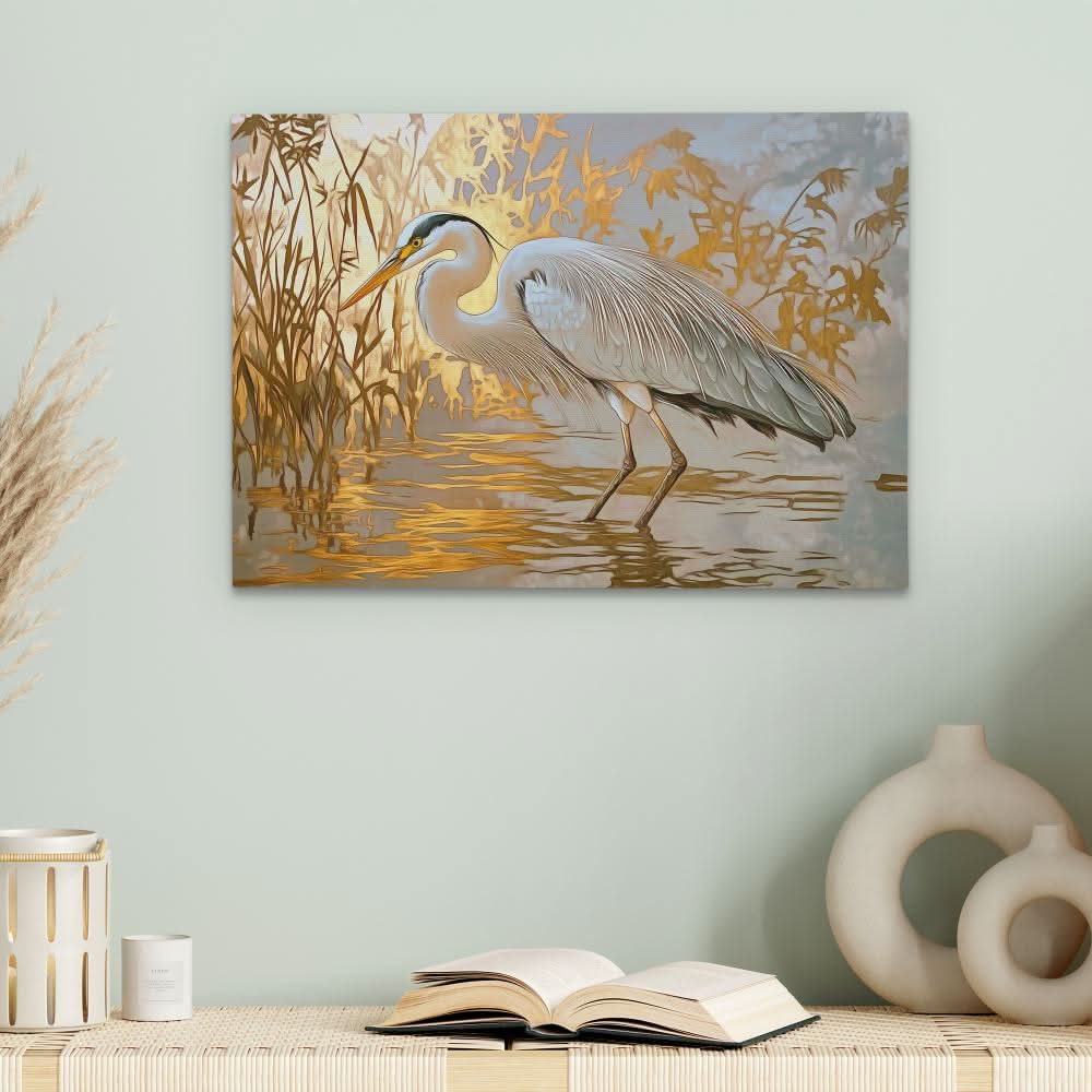 Luxurious Heron - Animals Art for Dining Room