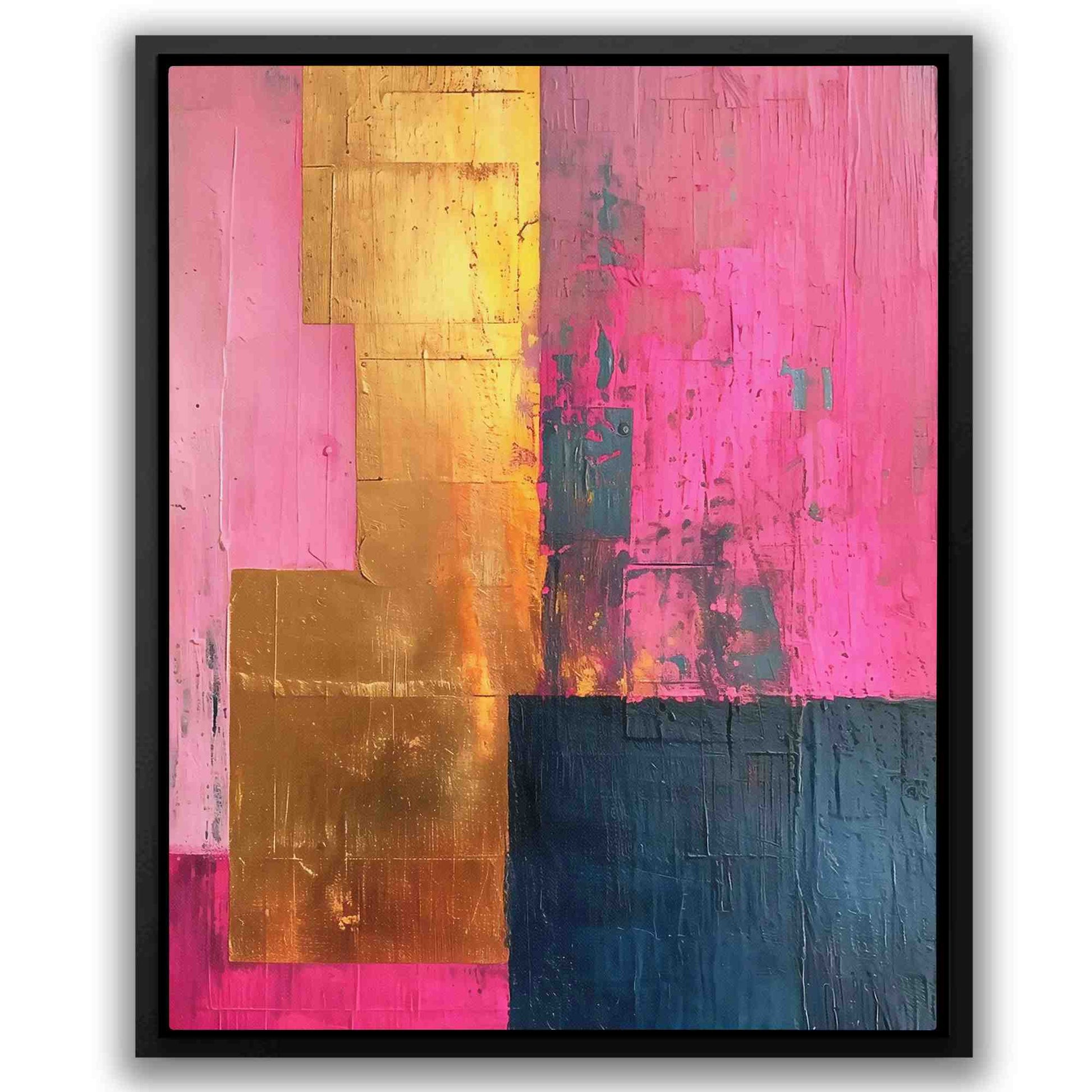 Luxurious Pink - Black Canvas Print