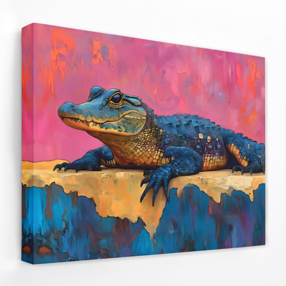 Luxury Crocodile - Animals Canvas Wall Art