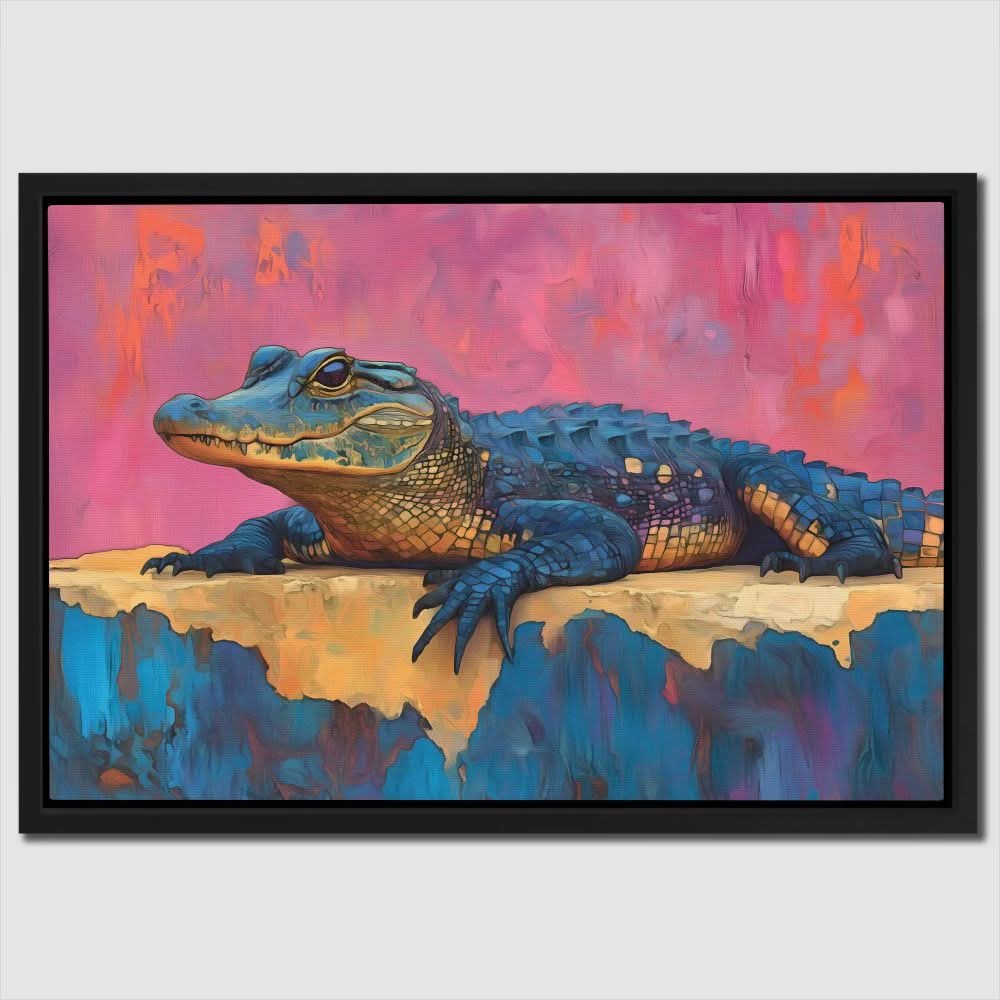 Luxury Crocodile - Blue Wall Art for Office