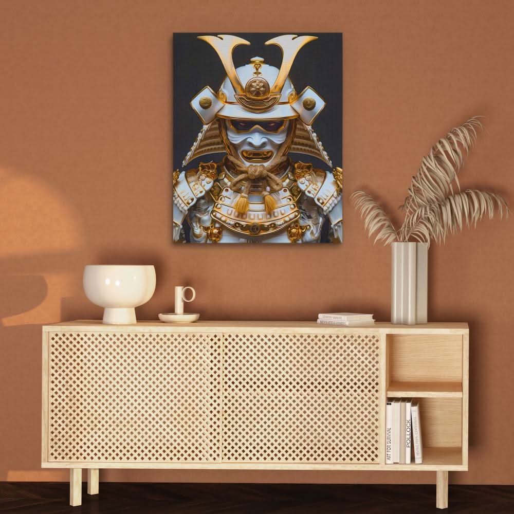 Luxury Samurai - Black and Gold Wall Art for Living Room