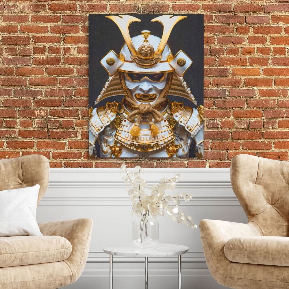 Luxury Samurai - Modern Wall Art in Black Frame