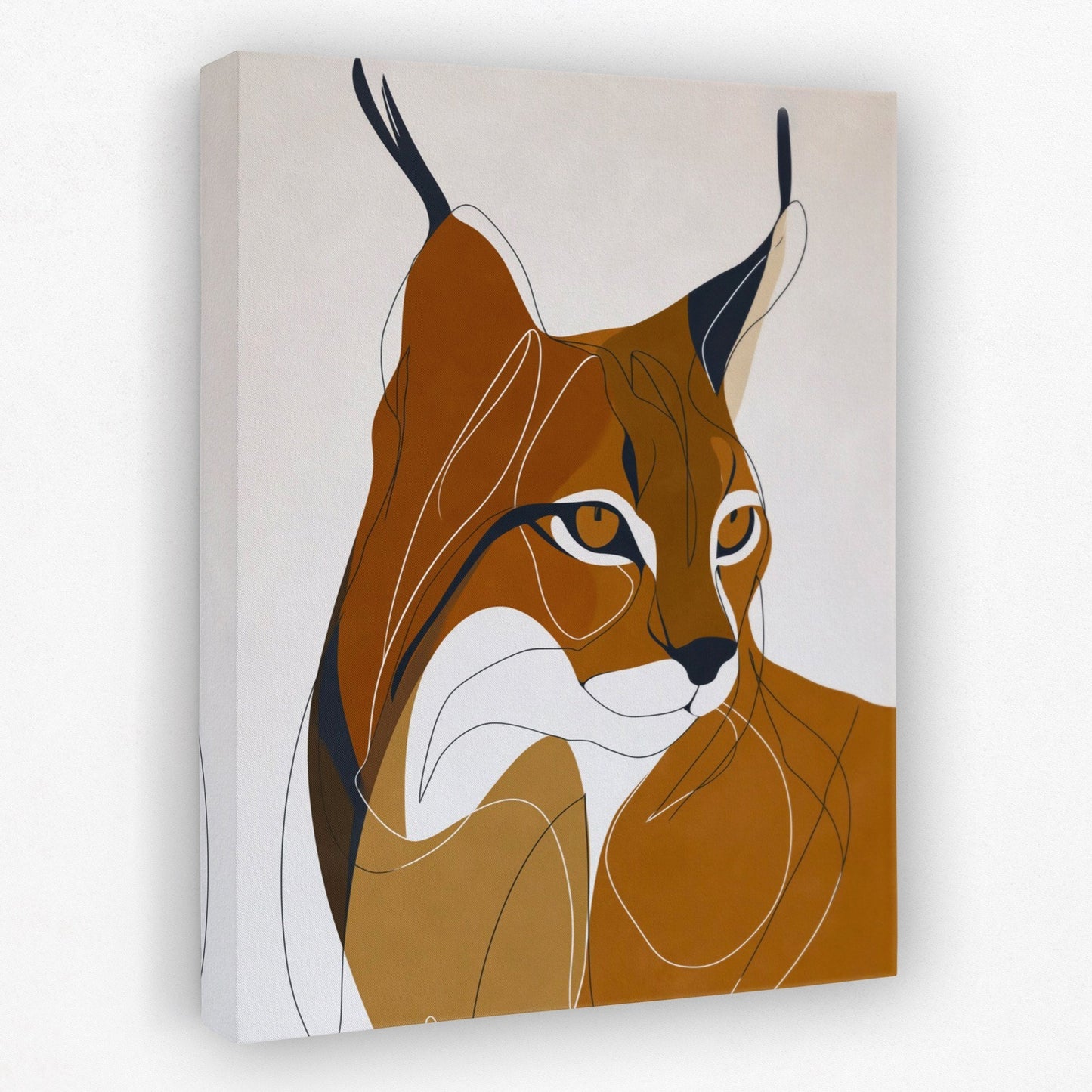 Lynx Amber Stillness - Luxury Wall Art