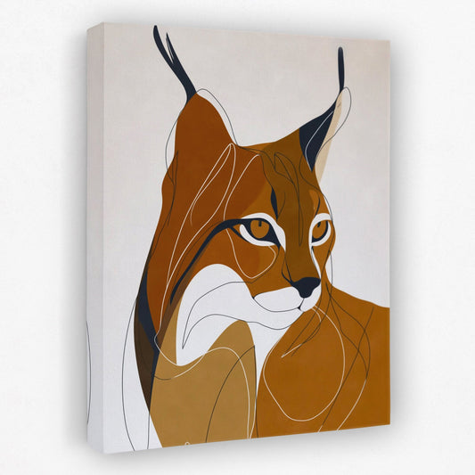 Lynx Amber Stillness - Luxury Wall Art