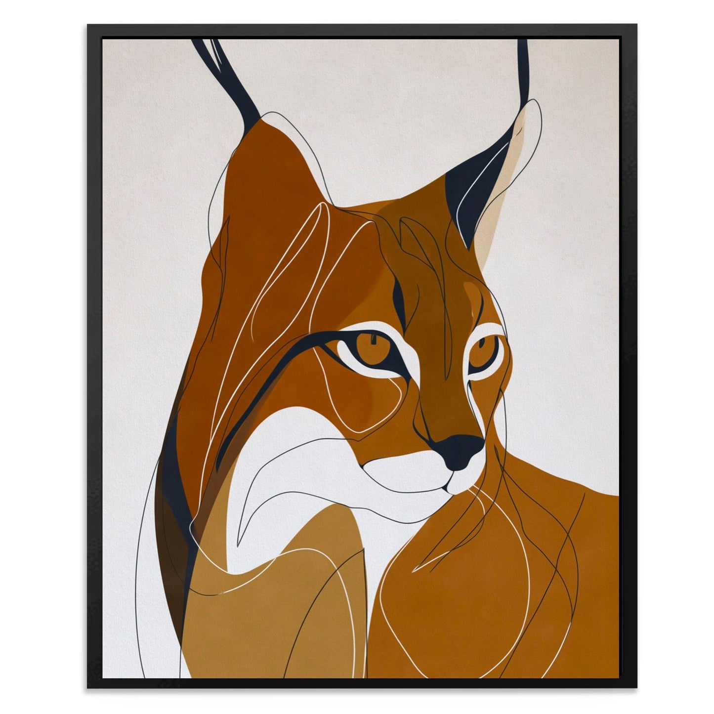 Lynx Amber Stillness - Luxury Wall Art