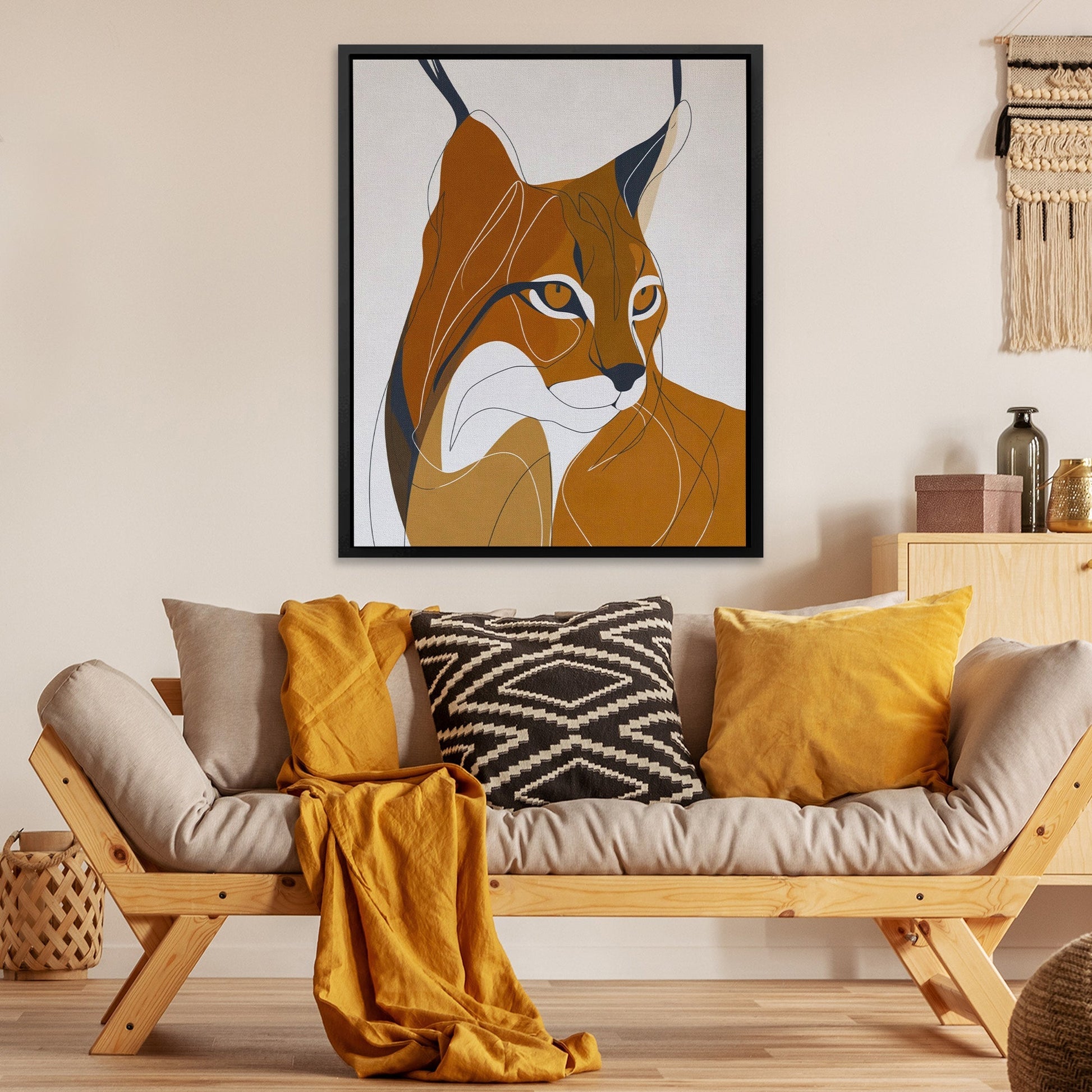 Lynx Amber Stillness - Luxury Wall Art