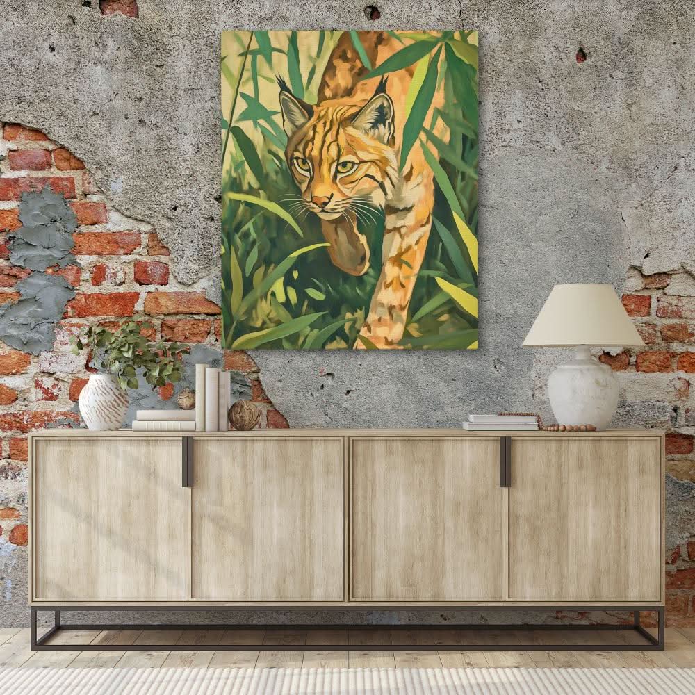 Lynx Jungle Stalker - Large Canvas Print