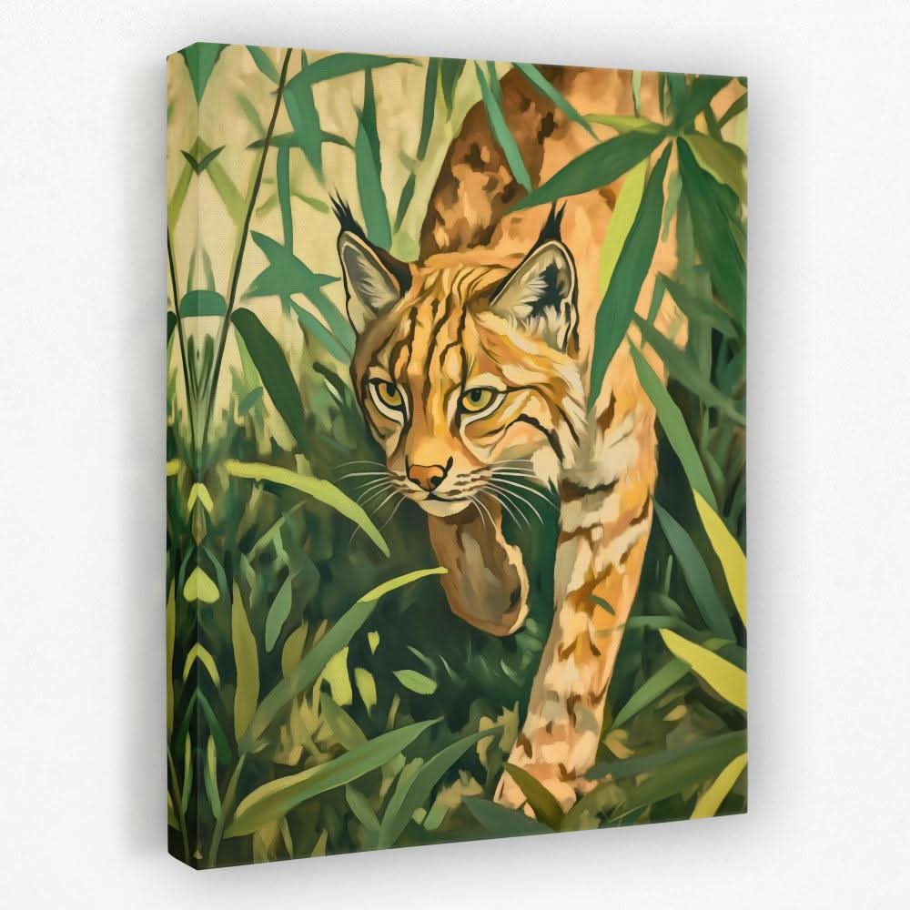 Lynx Jungle Stalker - Animals Canvas Wall Art